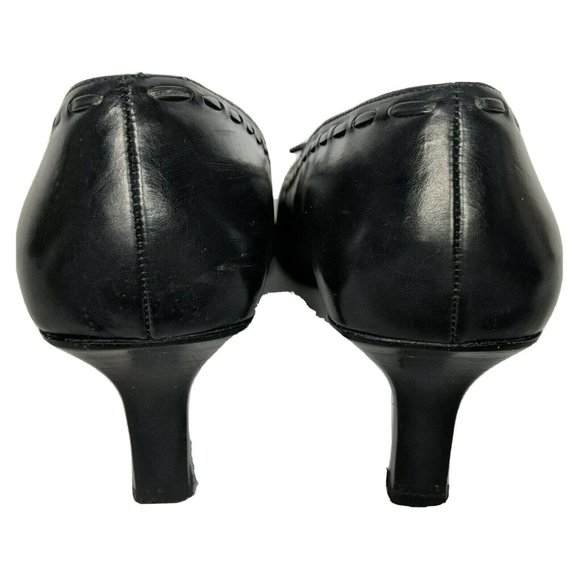 Coach Casandra Black Leather Square Toe Pump 8.5 B - Picture 6 of 9